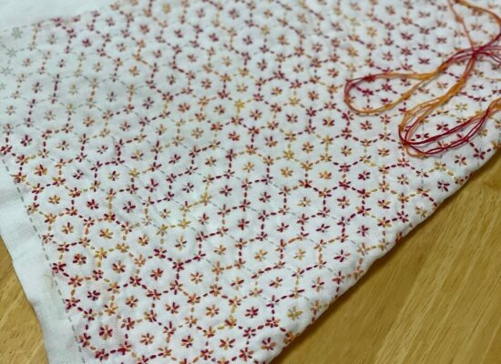 何も考えず、ひたすらなみ縫いの刺し子。マイブーム 笑